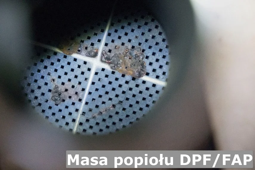 Zanieczyszczony filtr DPF