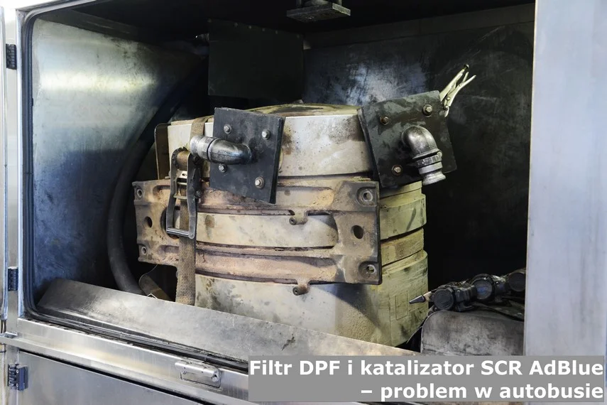 Filtr DPF i katalizator SCR AdBlue w autobusie