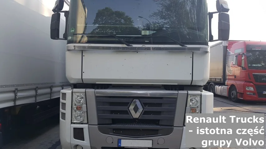 Samochód ciężarowy Renault wyposażony w DPF i SCR