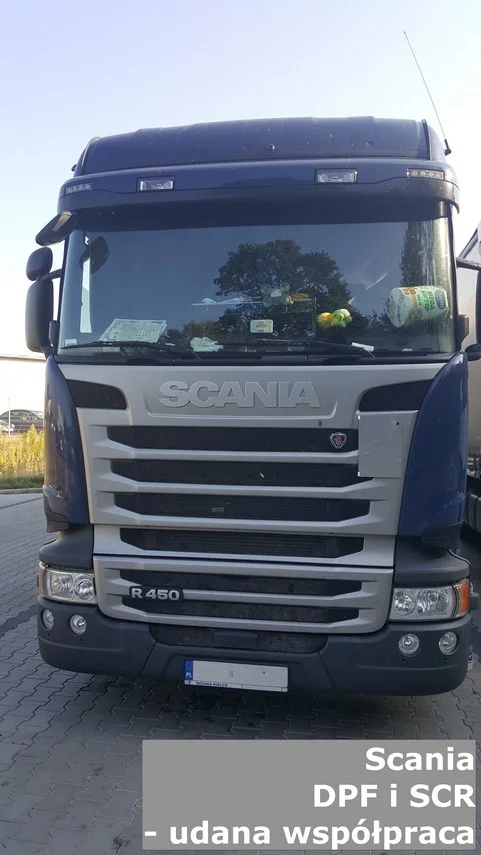 Współpraca układu SCR i DPF w ciężarówce Scania