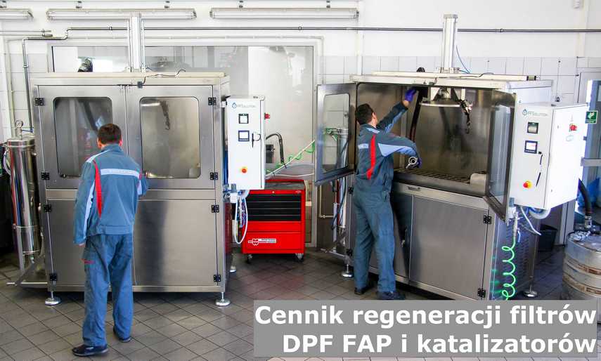 Pracownia regeneracji filtrów DPF FAP i katalizatorów do której odnosi się cennik regeneracji filtrów cząstek stałych i SCR.