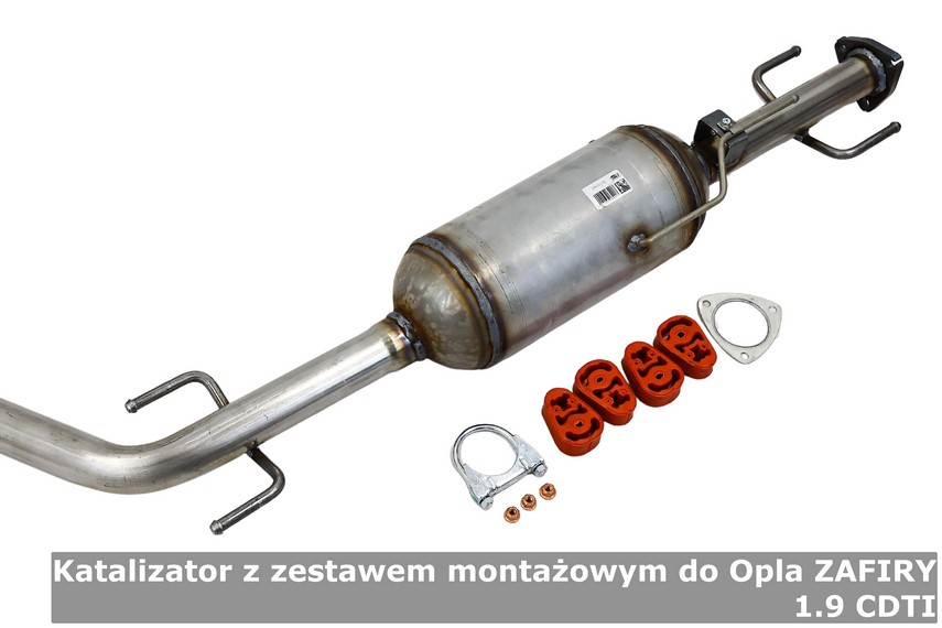 Katalizator z zestawem montażowym do Opla ZAFIRY 1.9 CDTI