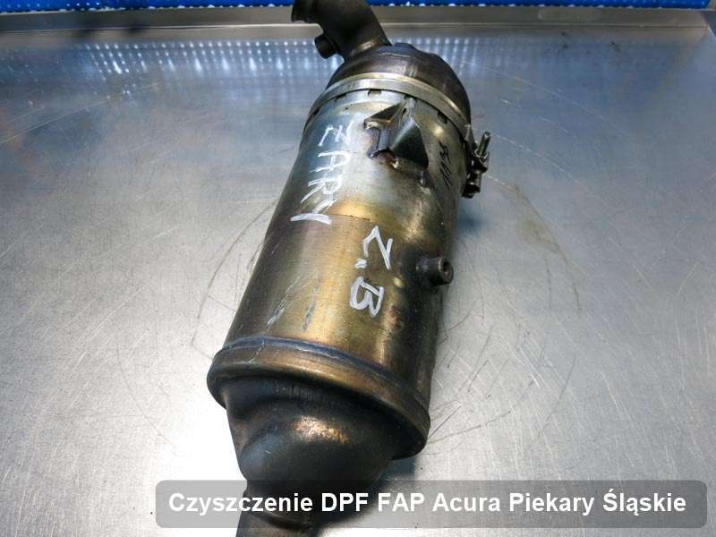 Filtr DPF układu redukcji emisji spalin do samochodu marki Acura w Piekarach Śląskich naprawiony w specjalnym urządzeniu, gotowy do wysyłki