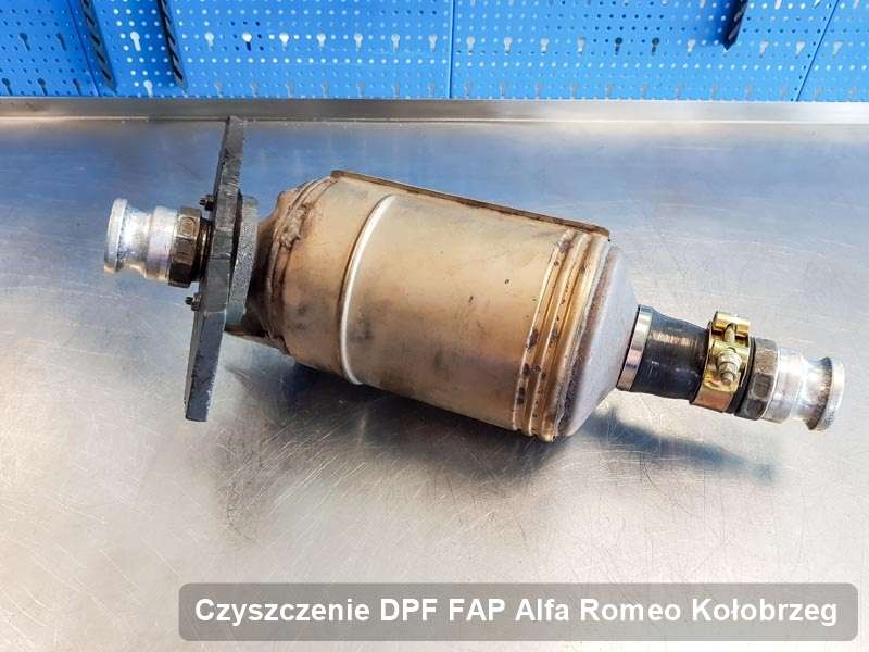 Filtr cząstek stałych DPF do samochodu marki Alfa Romeo w Kołobrzegu naprawiony w specjalnym urządzeniu, gotowy do zamontowania