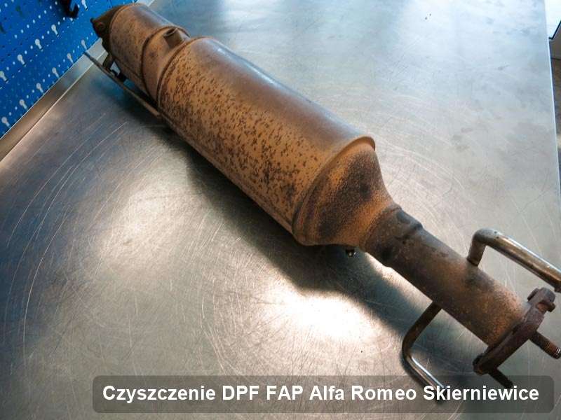 Filtr cząstek stałych FAP do samochodu marki Alfa Romeo w Skierniewicach wyremontowany na specjalnej maszynie, gotowy do instalacji