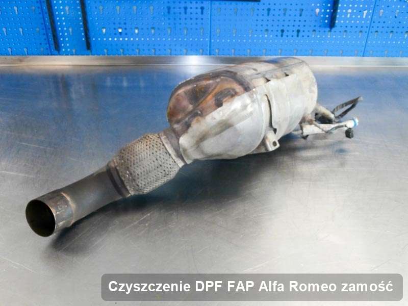 Filtr cząstek stałych DPF do samochodu marki Alfa Romeo w Zamościu naprawiony na specjalistycznej maszynie, gotowy spakowania