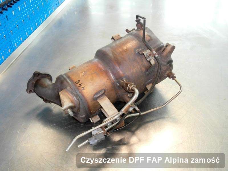 Filtr cząstek stałych FAP do samochodu marki Alpina w Zamościu wyczyszczony w dedykowanym urządzeniu, gotowy do wysyłki