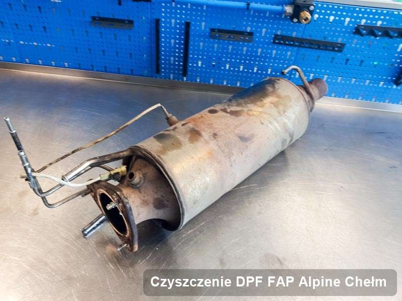 Filtr DPF układu redukcji emisji spalin do samochodu marki Alpine w Chełmie wyremontowany na specjalnej maszynie, gotowy do instalacji
