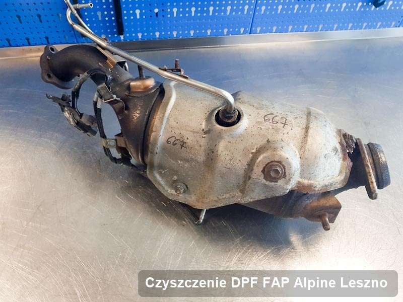 Filtr FAP do samochodu marki Alpine w Lesznie wypalony na odpowiedniej maszynie, gotowy do zamontowania