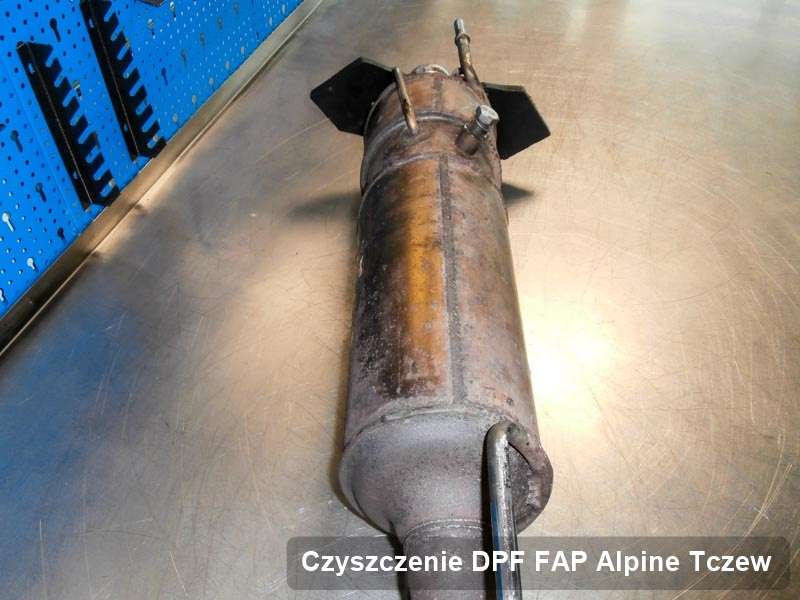 Filtr DPF do samochodu marki Alpine w Tczewie dopalony na specjalnej maszynie, gotowy do instalacji