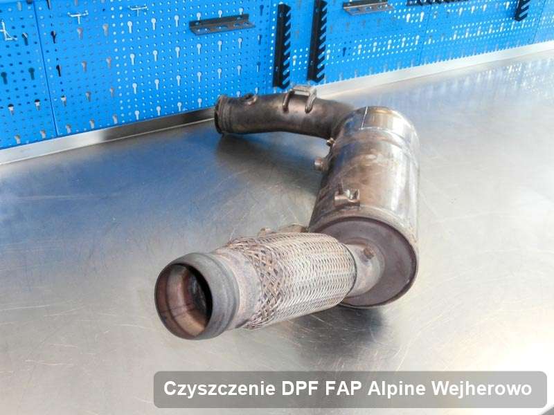 Filtr DPF i FAP do samochodu marki Alpine w Wejherowie wyczyszczony w specjalnym urządzeniu, gotowy do wysyłki