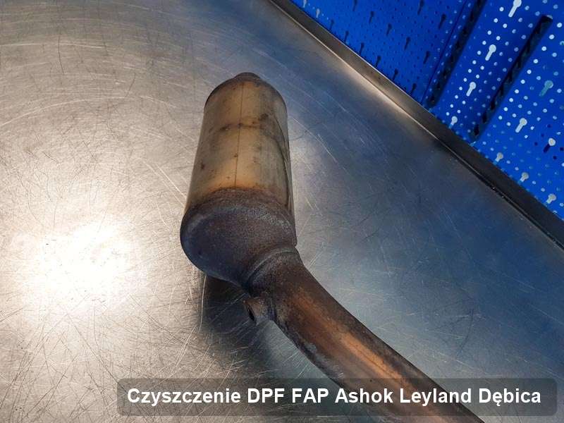 Filtr cząstek stałych DPF do samochodu marki Ashok Leyland w Dębicy oczyszczony na dedykowanej maszynie, gotowy do wysyłki