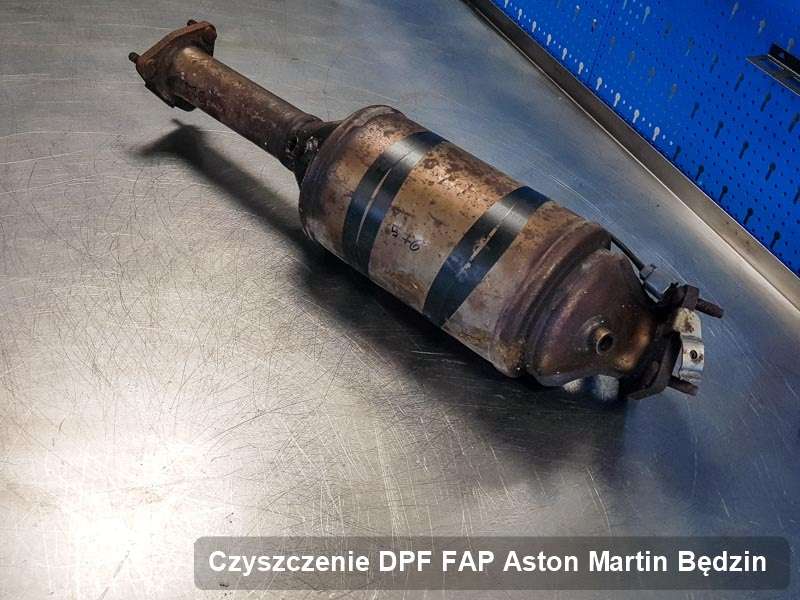 Filtr cząstek stałych DPF do samochodu marki Aston Martin w Będzinie dopalony w specjalistycznym urządzeniu, gotowy do montażu