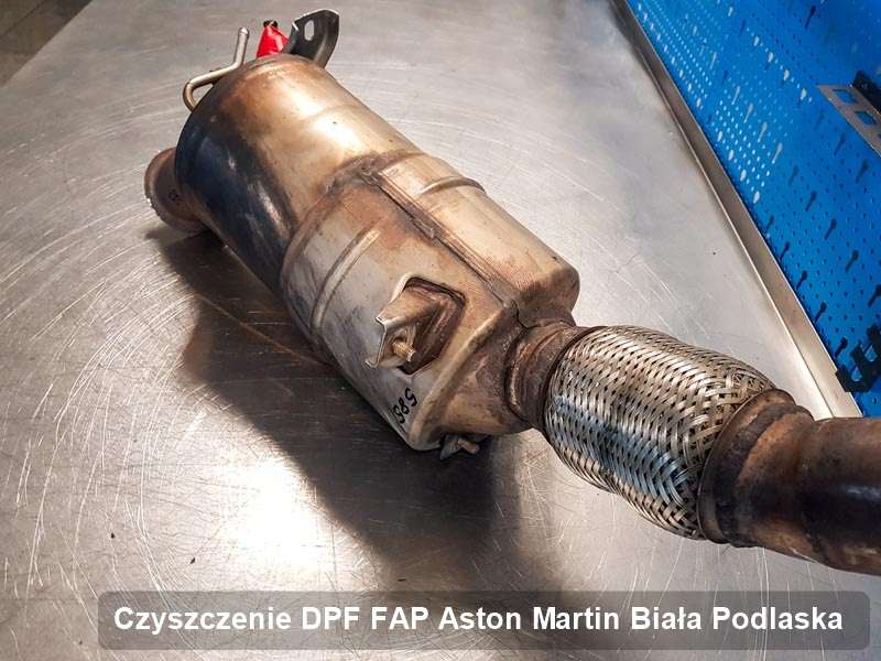 Filtr DPF do samochodu marki Aston Martin w Białej Podlaskiej zregenerowany w dedykowanym urządzeniu, gotowy do montażu