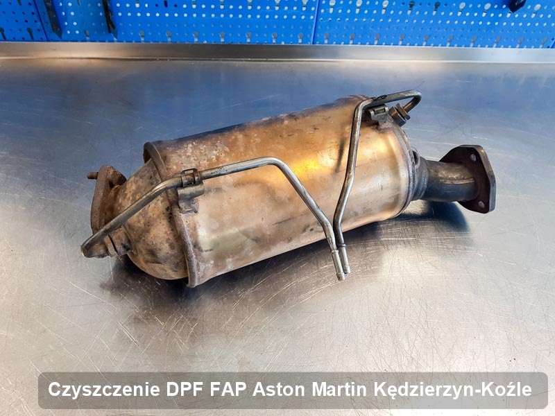 Filtr cząstek stałych DPF I FAP do samochodu marki Aston Martin w Kędzierzynie-Koźlu wyremontowany na specjalistycznej maszynie, gotowy do wysyłki