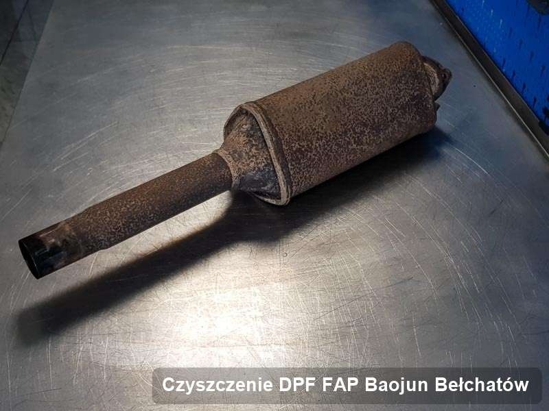 Filtr cząstek stałych FAP do samochodu marki Baojun w Bełchatowie oczyszczony na odpowiedniej maszynie, gotowy do montażu