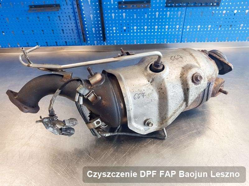 Filtr cząstek stałych FAP do samochodu marki Baojun w Lesznie wyczyszczony na dedykowanej maszynie, gotowy spakowania
