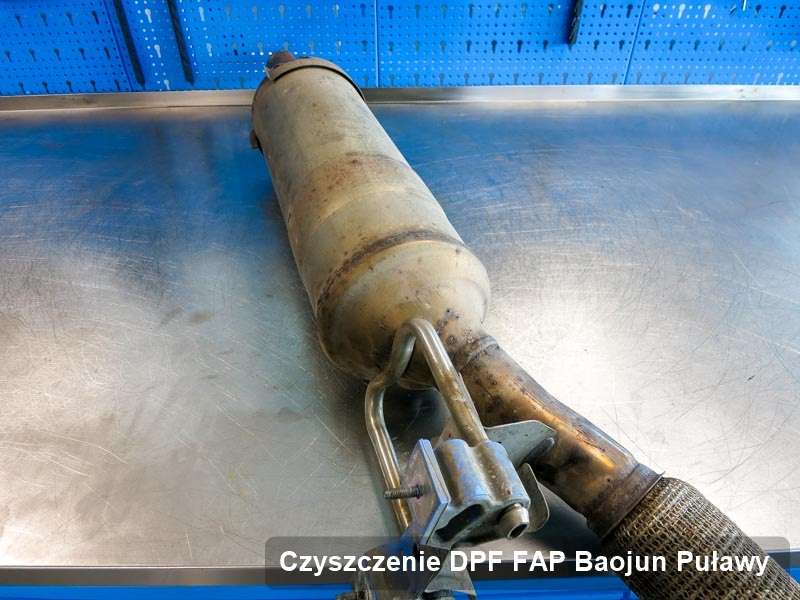 Filtr cząstek stałych DPF do samochodu marki Baojun w Puławach oczyszczony na odpowiedniej maszynie, gotowy spakowania