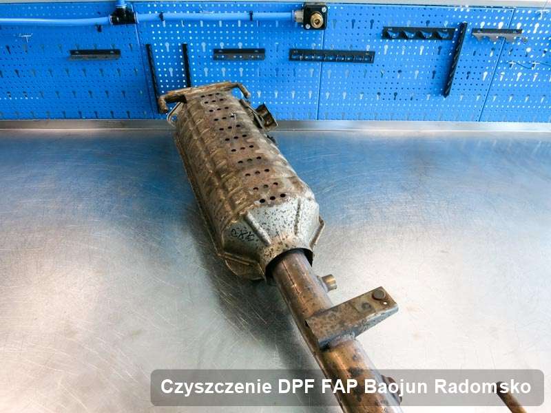 Filtr cząstek stałych do samochodu marki Baojun w Radomsku naprawiony na dedykowanej maszynie, gotowy spakowania