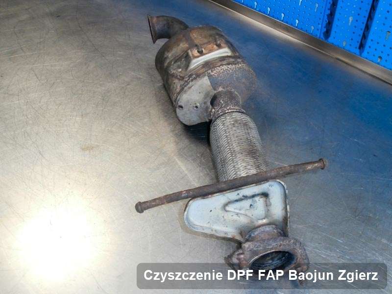 Filtr FAP do samochodu marki Baojun w Zgierzu naprawiony na specjalistycznej maszynie, gotowy spakowania