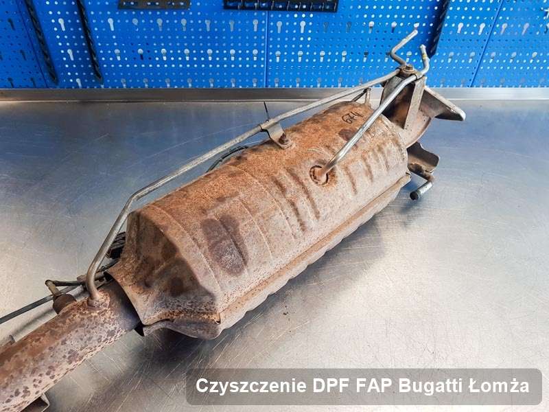 Filtr cząstek stałych DPF do samochodu marki Bugatti w Łomży wyczyszczony na odpowiedniej maszynie, gotowy do instalacji