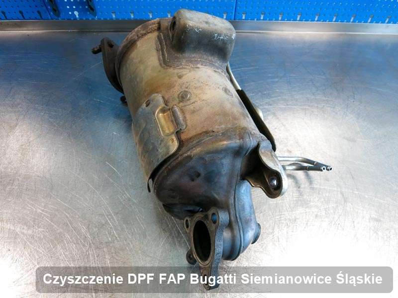 Filtr DPF układu redukcji emisji spalin do samochodu marki Bugatti w Siemianowicach Śląskich dopalony na odpowiedniej maszynie, gotowy spakowania