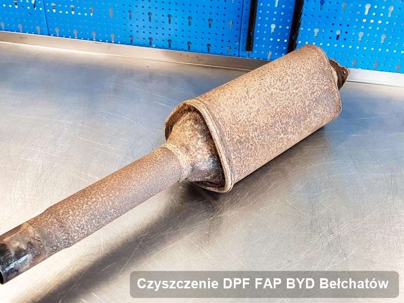 Filtr DPF i FAP do samochodu marki BYD w Bełchatowie dopalony w dedykowanym urządzeniu, gotowy spakowania