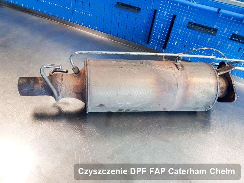 Filtr cząstek stałych do samochodu marki Caterham w Chełmie naprawiony w specjalistycznym urządzeniu, gotowy do instalacji