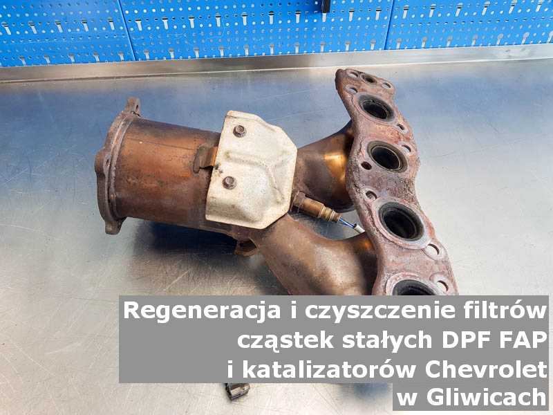 Myty katalizator SCR marki Chevrolet, w pracowni regeneracji, w Gliwicach.