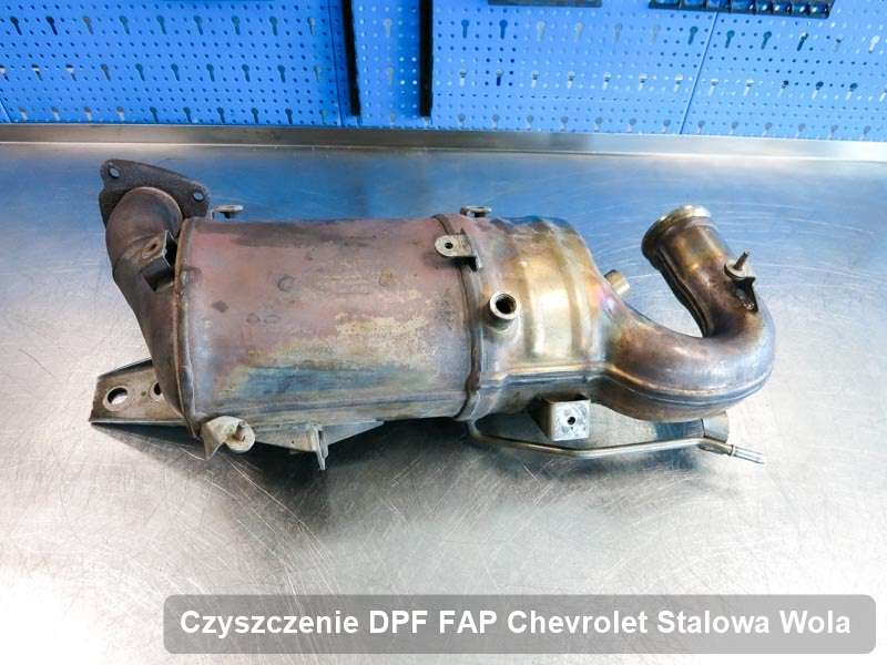 Filtr DPF do samochodu marki Chevrolet w Stalowej Woli dopalony na specjalistycznej maszynie, gotowy do instalacji
