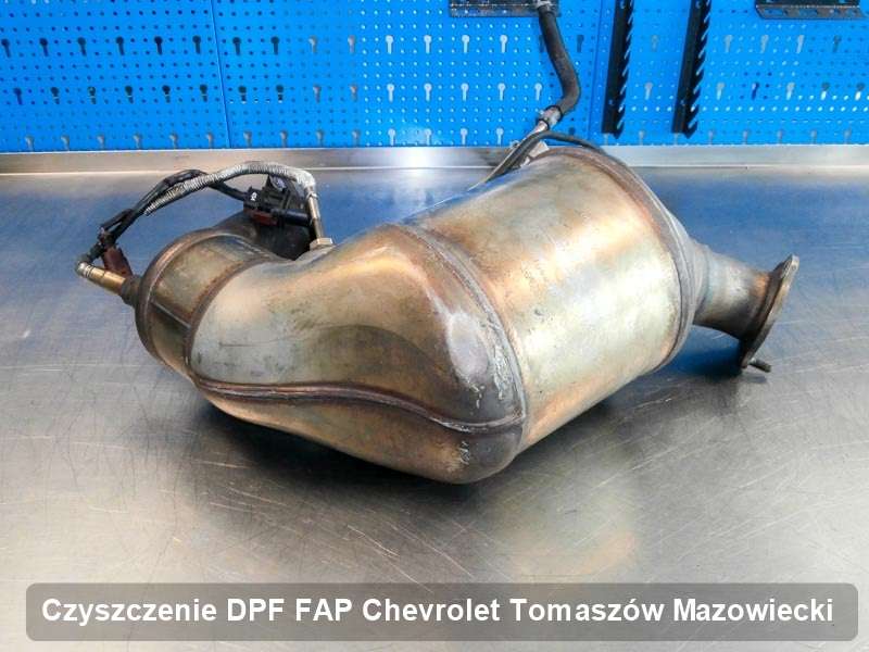 Filtr cząstek stałych FAP do samochodu marki Chevrolet w Tomaszowie Mazowieckim naprawiony w dedykowanym urządzeniu, gotowy do zamontowania