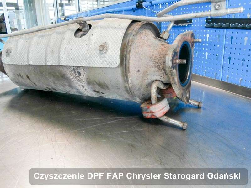 Filtr cząstek stałych DPF do samochodu marki Chrysler w Starogardzie Gdańskim oczyszczony w specjalnym urządzeniu, gotowy do montażu