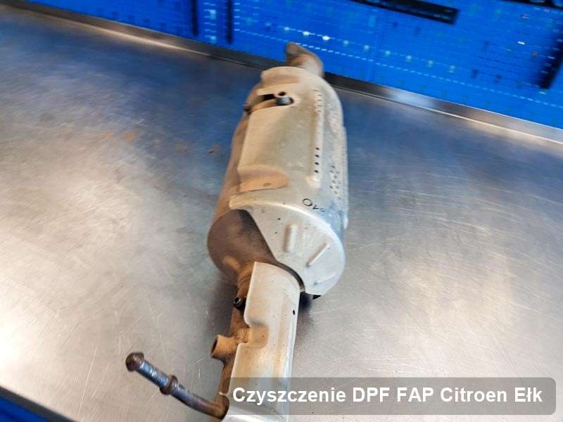 Filtr cząstek stałych do samochodu marki Citroen w Ełku naprawiony na dedykowanej maszynie, gotowy do wysyłki