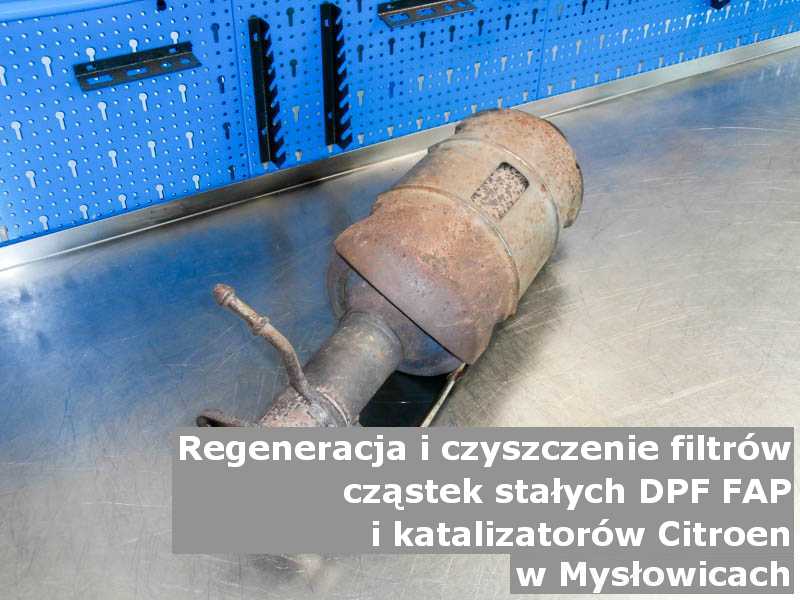 Wyczyszczony filtr DPF marki Citroen, w pracowni laboratoryjnej, w Mysłowicach.