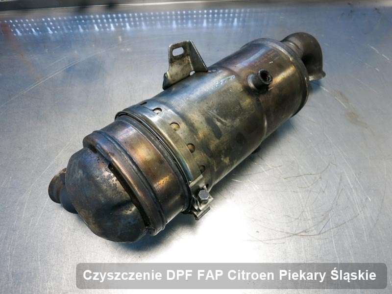 Filtr DPF układu redukcji emisji spalin do samochodu marki Citroen w Piekarach Śląskich wyczyszczony w dedykowanym urządzeniu, gotowy do wysyłki