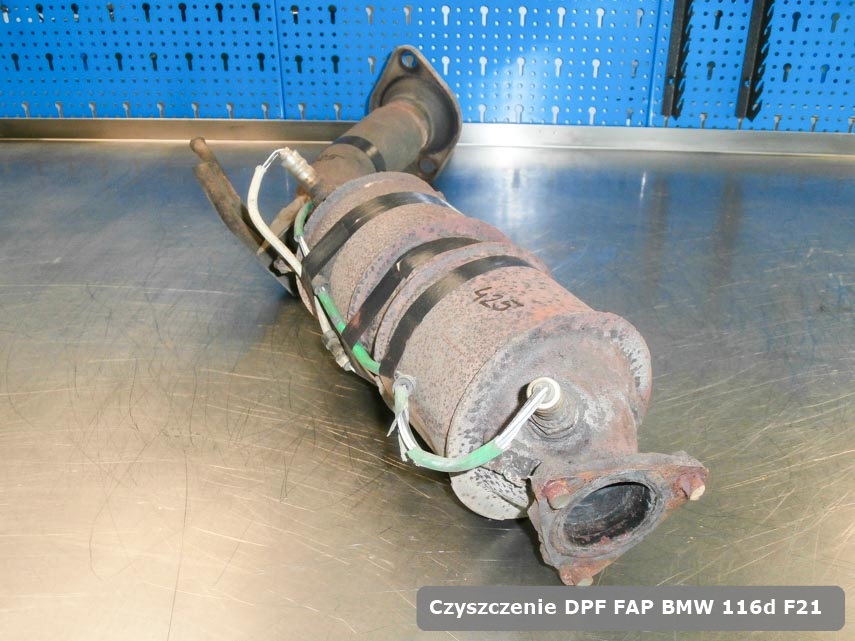 Filtr cząstek stałych BMW 116d F21 zregenerowany w specjalistycznym urządzeniu gotowy do instalacji