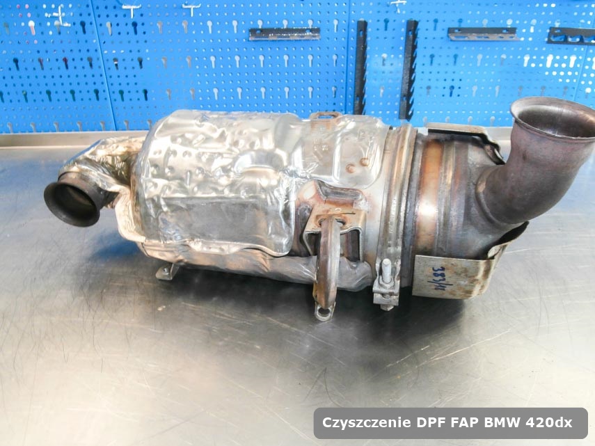 Filtr DPF BMW 420dx wyremontowany na specjalistycznej maszynie gotowy do zamontowania