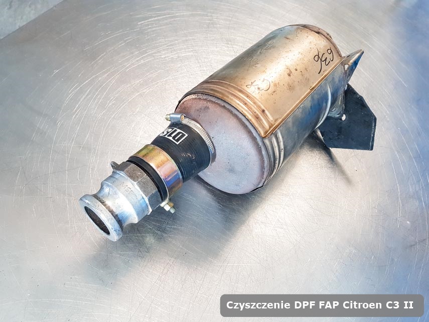 Filtr DPF Citroen C3 II dopalony na odpowiedniej maszynie gotowy do montażu