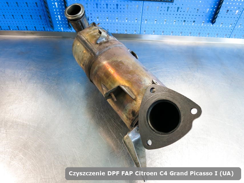 Filtr cząstek stałych FAP Citroen C4 Grand Picasso I (UA) naprawiony na specjalnej maszynie gotowy spakowania