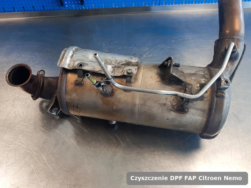 Filtr DPF układu redukcji emisji spalin Citroen Nemo wyremontowany na dedykowanej maszynie gotowy do instalacji