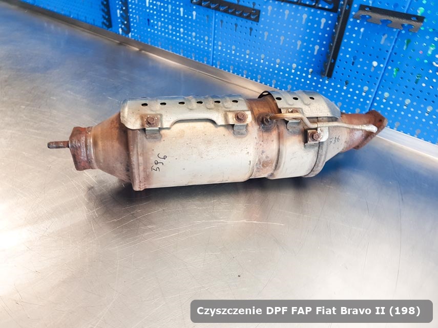 Filtr DPF i FAP Fiat Bravo II (198) oczyszczony na odpowiedniej maszynie gotowy do instalacji
