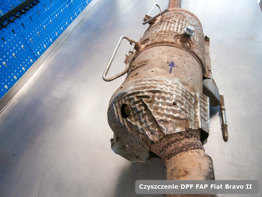 Filtr DPF układu redukcji emisji spalin Fiat Bravo II dopalony w specjalistycznym urządzeniu gotowy do zamontowania