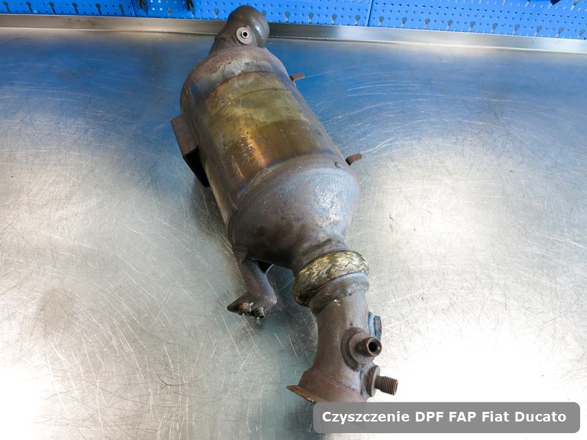 Filtr cząstek stałych FAP Fiat Ducato dopalony w dedykowanym urządzeniu gotowy do montażu