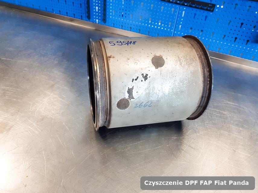 Filtr cząstek stałych DPF Fiat Panda wypalony w specjalnym urządzeniu gotowy do zamontowania