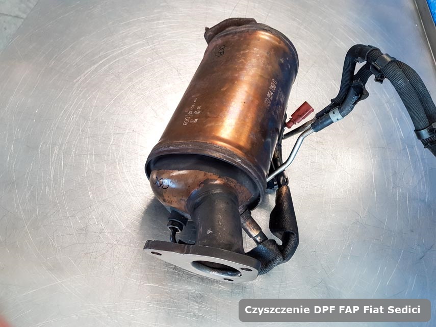 Filtr cząstek stałych Fiat Sedici dopalony w specjalistycznym urządzeniu gotowy do montażu