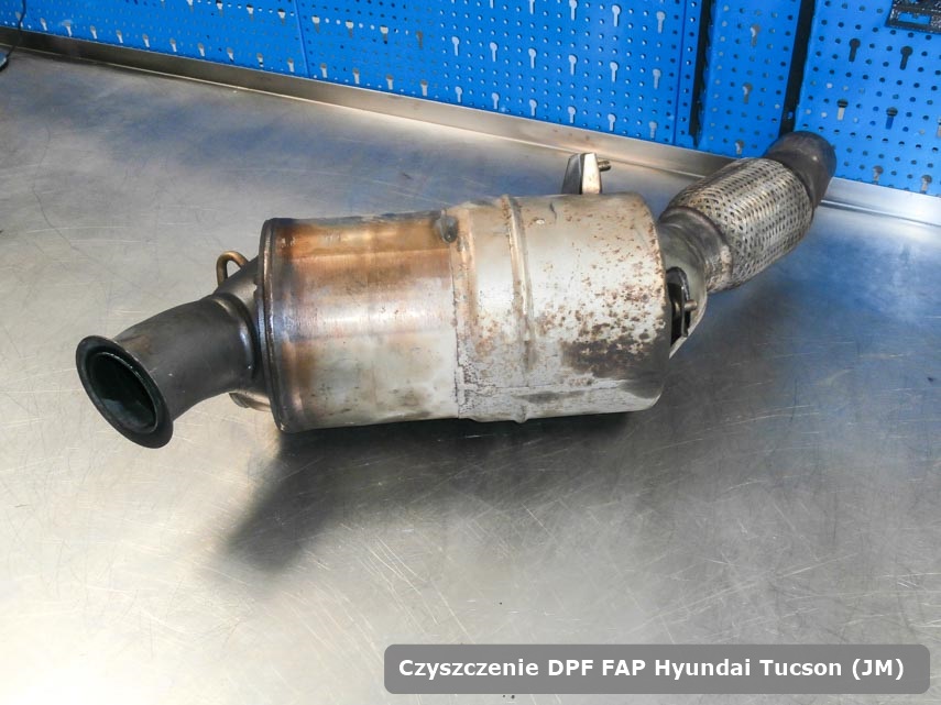 Filtr cząstek stałych FAP Hyundai Tucson (JM) wyczyszczony na specjalistycznej maszynie gotowy do instalacji