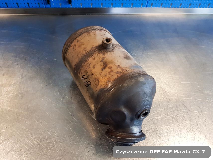 Filtr DPF układu redukcji emisji spalin Mazda CX-7 wyremontowany na specjalistycznej maszynie gotowy do montażu