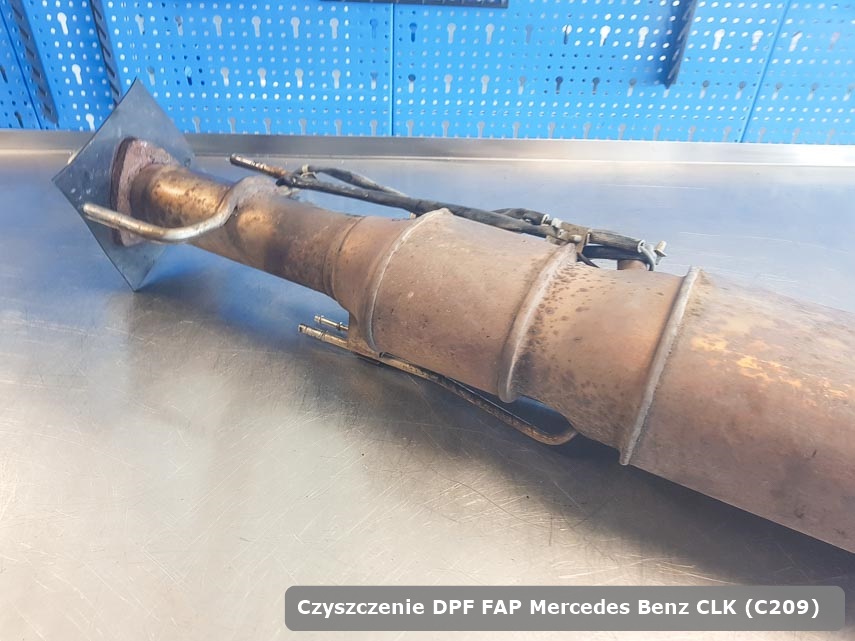 Filtr DPF układu redukcji emisji spalin Mercedes Benz CLK (C209) dopalony na specjalnej maszynie gotowy do instalacji