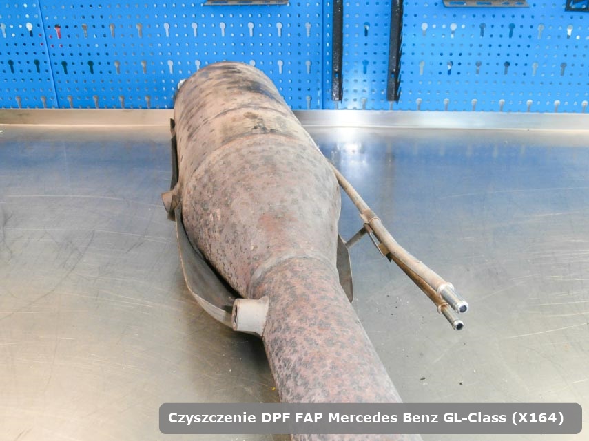 Filtr cząstek stałych FAP Mercedes Benz GL-Class (X164) naprawiony na specjalistycznej maszynie gotowy do wysyłki