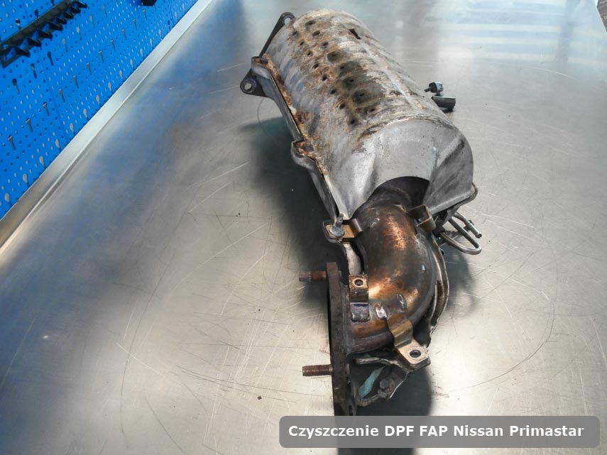Filtr DPF i FAP Nissan Primastar wyczyszczony na odpowiedniej maszynie gotowy do zamontowania